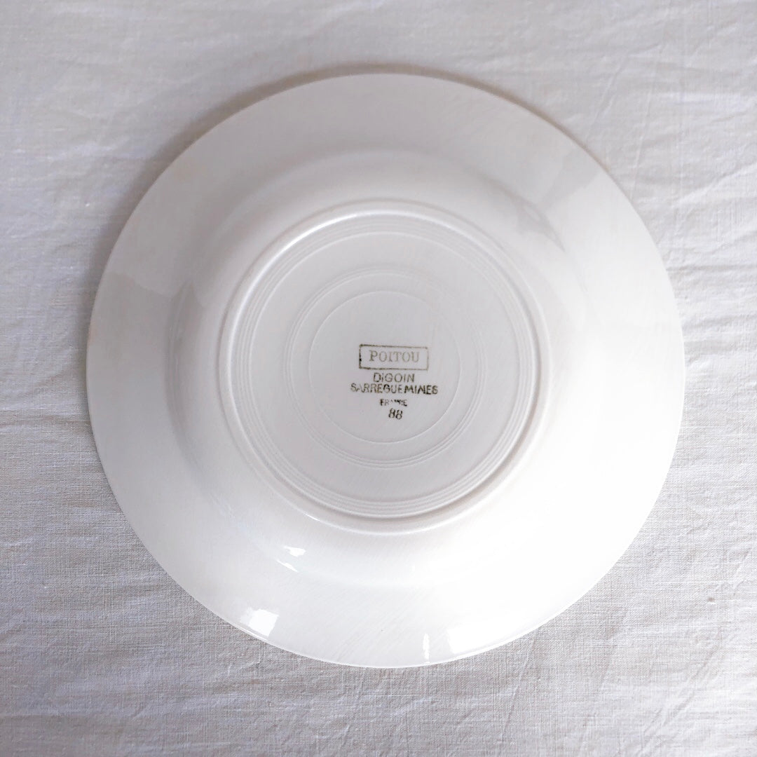 サルグミンヌ sarreguemines 『POITOU』バスク柄 プレート 平皿 B フランスアンティーク食器 フランス蚤の市・ブロカント メディア (19個中1個)
