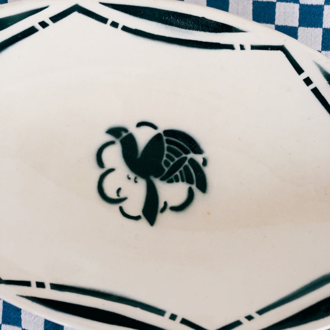 Badonviller バドンヴィレー ラヴィエ『PARADIS』B フランスアンティーク食器 ブロカント 蚤の市