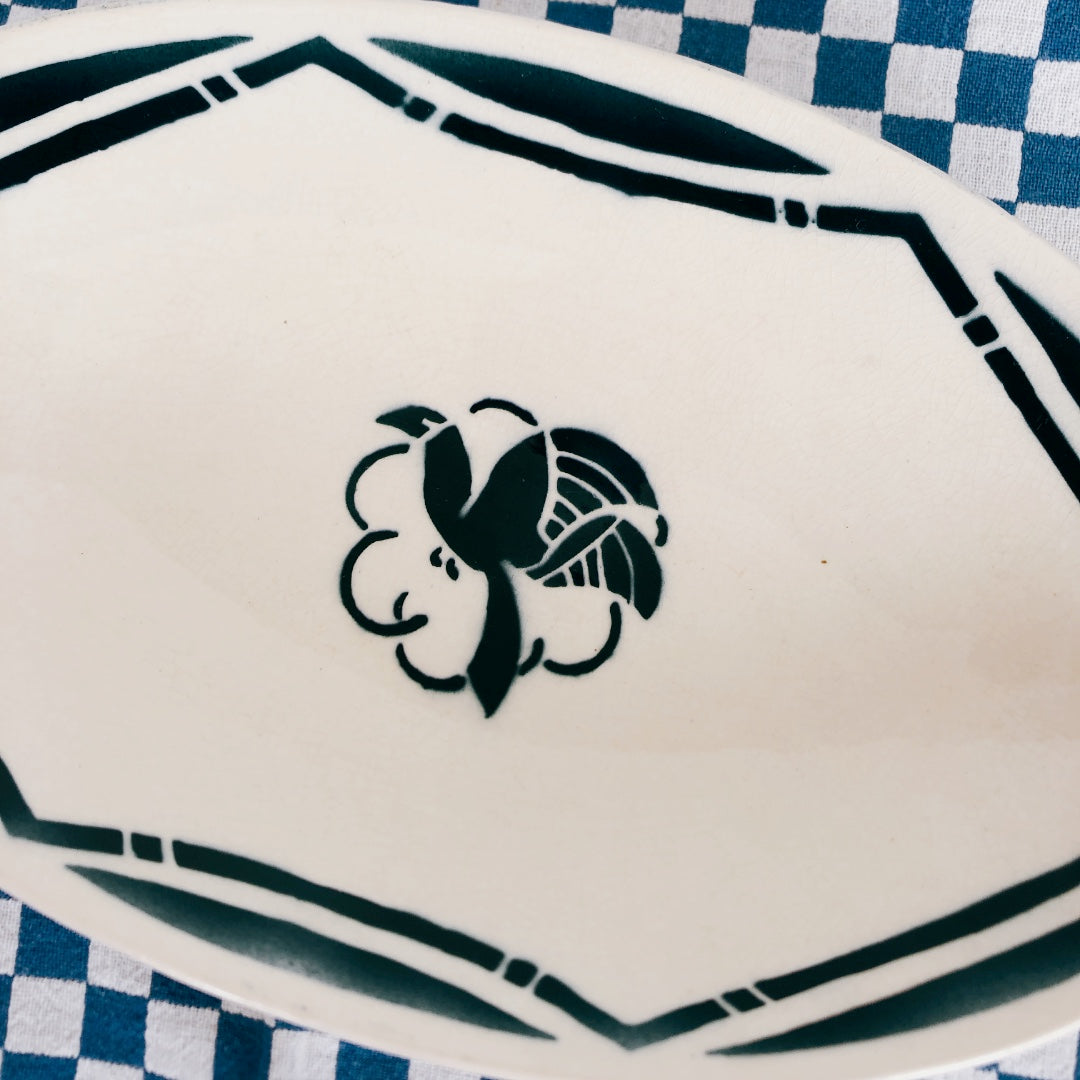 Badonviller バドンヴィレー ラヴィエ『PARADIS』A フランスアンティーク食器 ブロカント 蚤の市