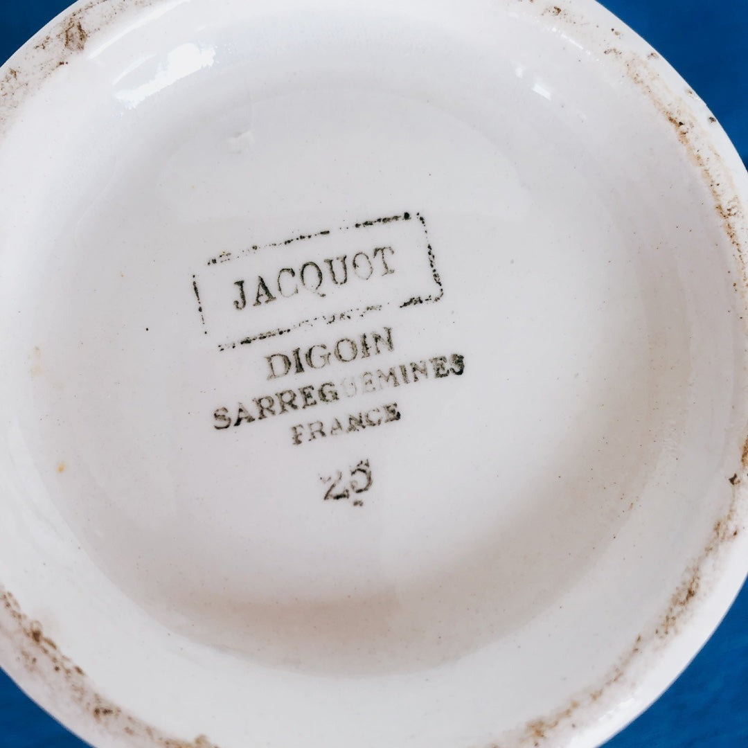 ディゴワンサルグミンヌ Digoin&sarregumines コーヒー/ティーポット ”JACQUOT” ブルー フランスアンティーク食器 ブロカント 蚤の市