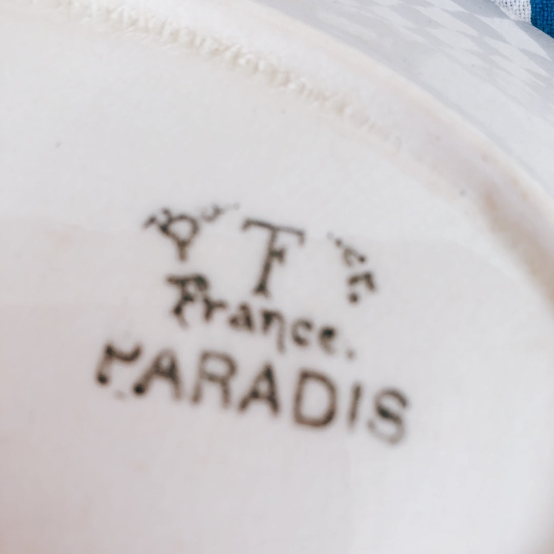 Badonviller バドンヴィレー ラヴィエ『PARADIS』A フランスアンティーク食器 ブロカント 蚤の市