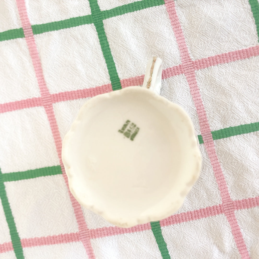 フランス リモージュ B&C のミルクポット 花柄 フランスアンティーク食器 ブロカント 蚤の市