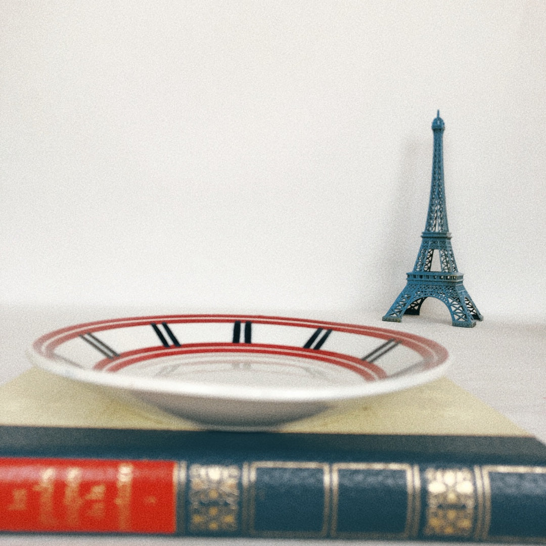Moulin des Loups ムーランデルー ソーサー デザートプレート バスク柄 フランスアンティーク食器 ブロカント 蚤の市