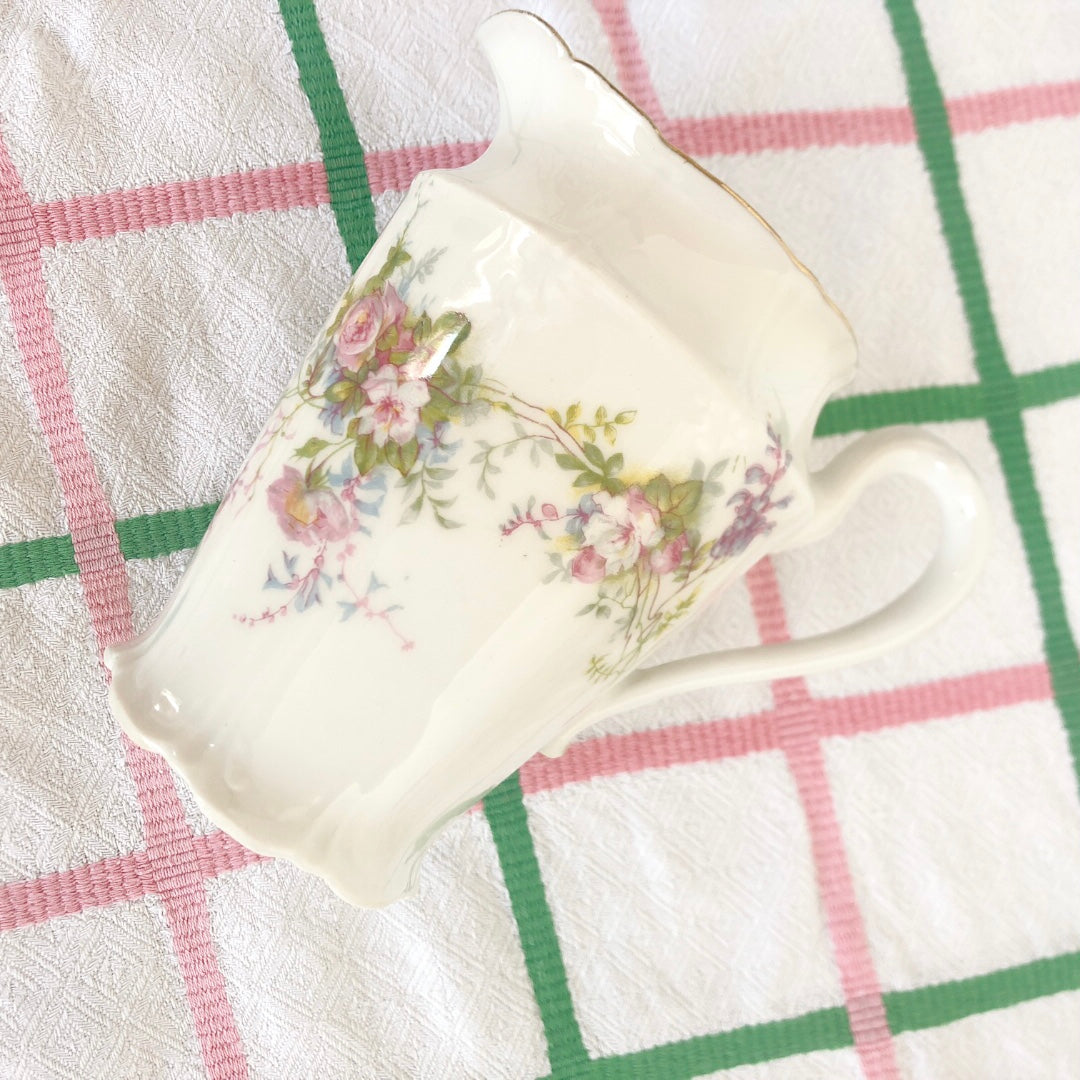 フランス リモージュ B&C のミルクポット 花柄 フランスアンティーク食器 ブロカント 蚤の市