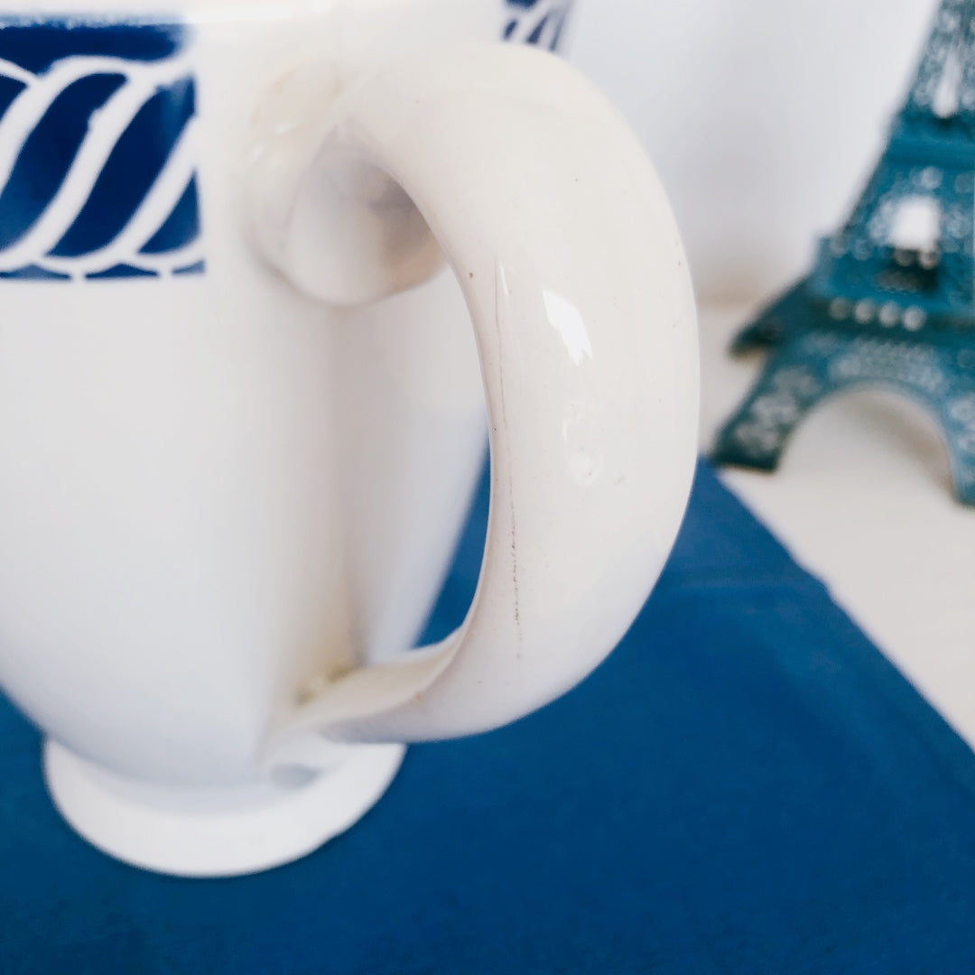 ディゴワンサルグミンヌ Digoin&sarregumines コーヒー/ティーポット ”JACQUOT” ブルー フランスアンティーク食器 ブロカント 蚤の市