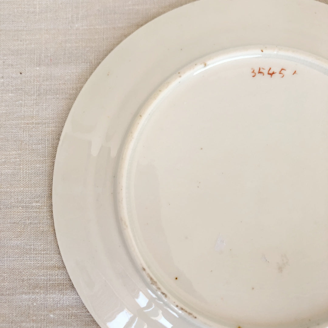 フランスアンティーク カップ&ソーサー&デザートプレートセット ピンク&ゴールド フランスアンティーク食器 ブロカント 蚤の市