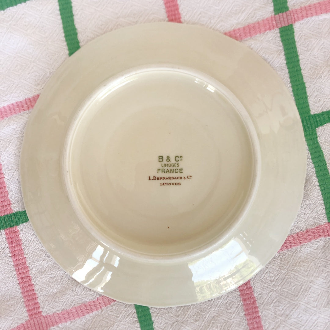 フランス リモージュ B&C のカップ&ソーサー 花柄 フランスアンティーク食器 ブロカント 蚤の市
