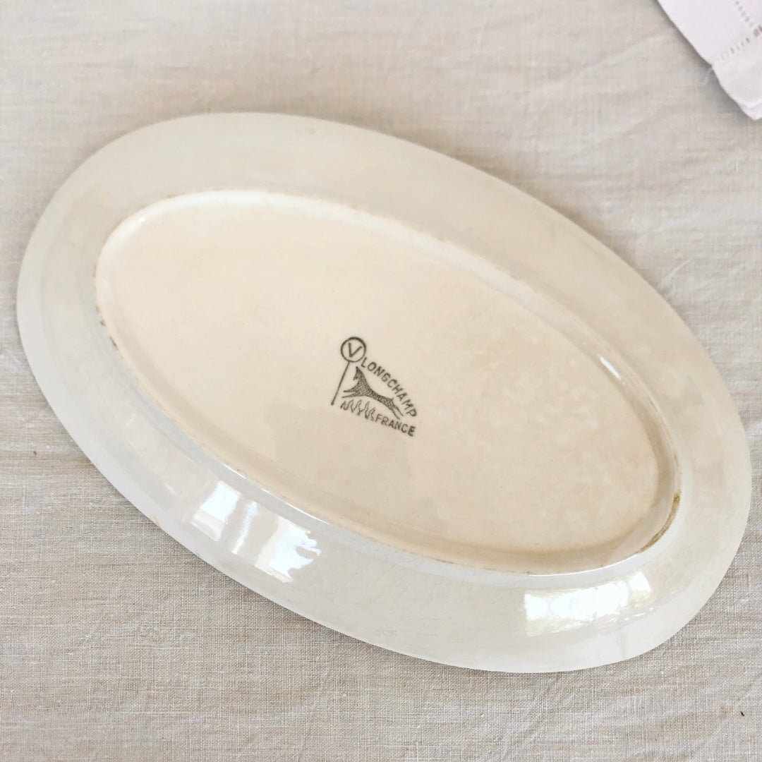 ご予約 Longchamp ロンシャン ラヴィエ ムラサキチェック フランスアンティーク食器 蚤の市 ブロカント
