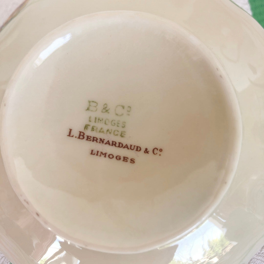 フランス リモージュ B&C のカップ&ソーサー 花柄 フランスアンティーク食器 ブロカント 蚤の市