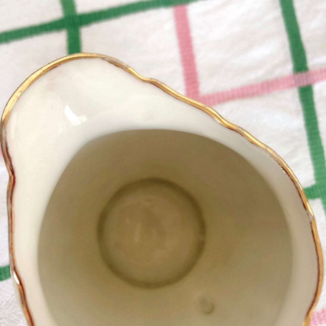 フランス リモージュ B&C のミルクポット 花柄 フランスアンティーク食器 ブロカント 蚤の市