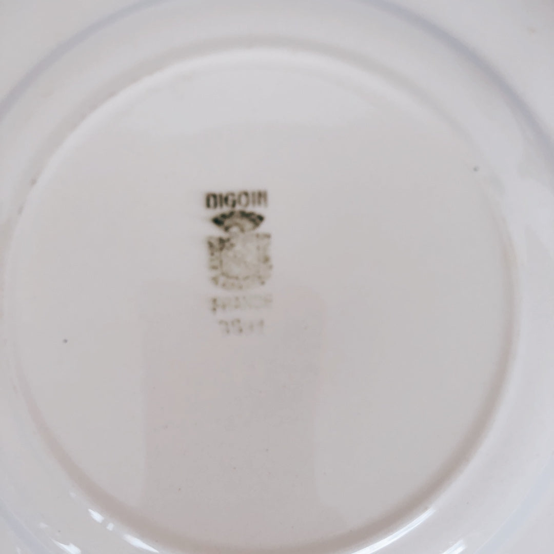 ご予約 ディゴワンサルグミンヌ Digoin&sarregumines 平皿 ブルー/水色 フランスアンティーク/ビンテージ食器 ブロカント 蚤の市