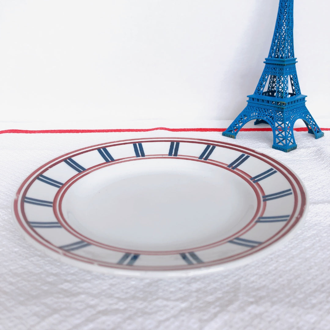 ムーランデルー Moulin des Loups バスク柄 ディナープレート/平皿 E フランスアンティーク食器 ブロカント 蚤の市