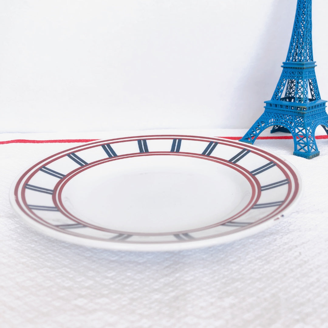 ムーランデルー Moulin des Loups バスク柄 ディナープレート/平皿 A フランスアンティーク食器 ブロカント 蚤の市
