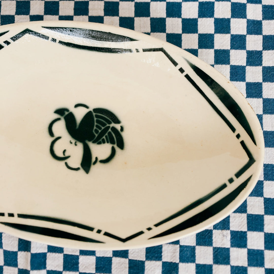 Badonviller バドンヴィレー ラヴィエ『PARADIS』B フランスアンティーク食器 ブロカント 蚤の市