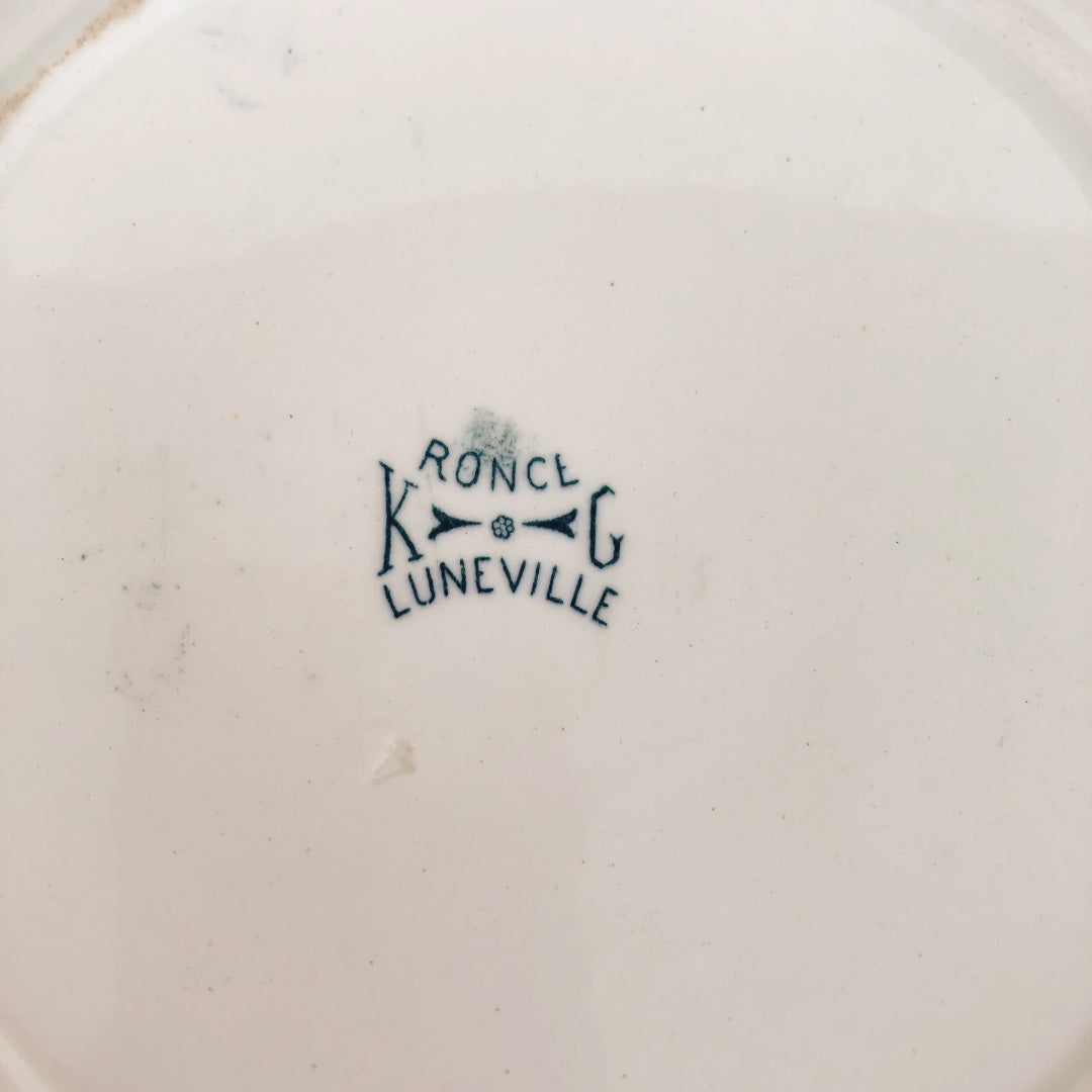 フランスアンティーク K&G Luneville リュネヴィル 『RONCE/ロンス』木苺&鳥 Bフランスアンティーク食器 ブロカント 蚤の市