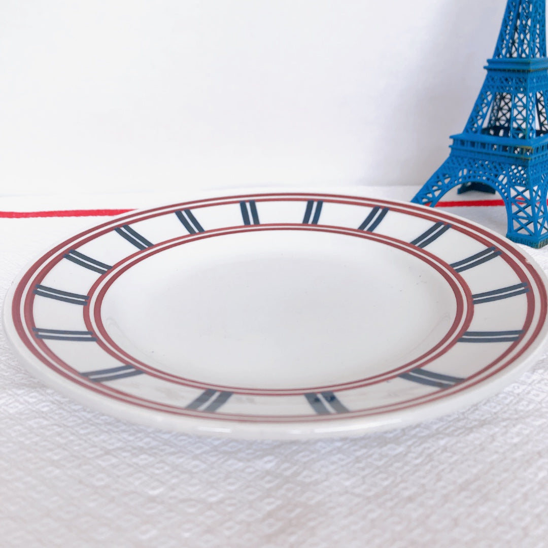ムーランデルー Moulin des Loups バスク柄 ディナープレート/平皿 F フランスアンティーク食器 ブロカント 蚤の市