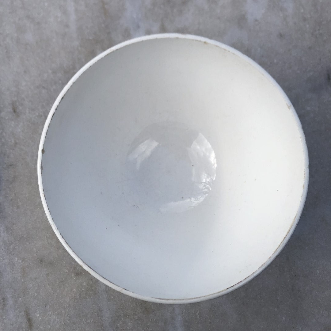 フランスアンティーク・Luneville リュネヴィル カフェオレボール 大人気ウロコ柄 ブルー 17.8㎝ アンティーク食器 ヴィンテージカフェオレボウル