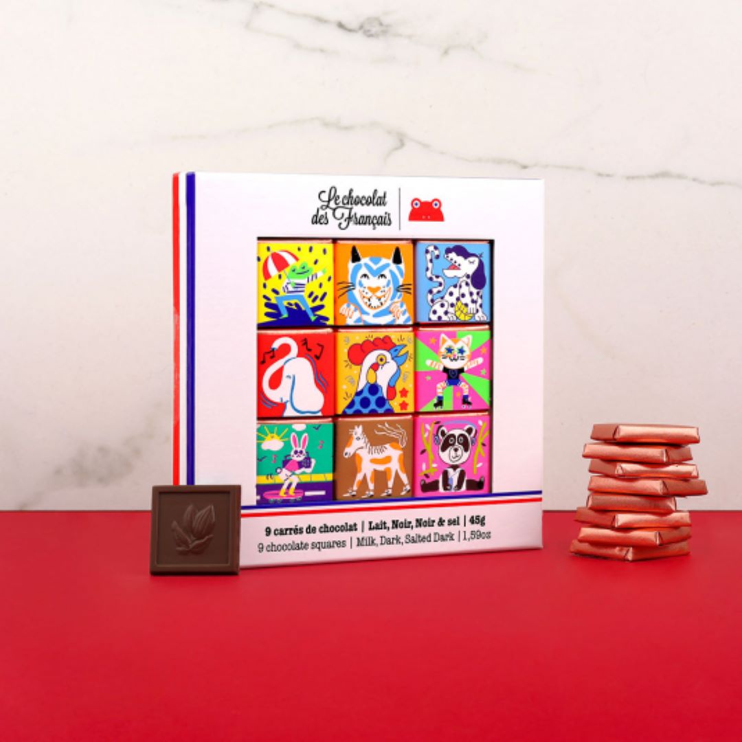 『簡易発送』ル・ショコラ・デ・フランセ Le chocolat des francaisのミニチョコレート アニマル アソート 9枚入り