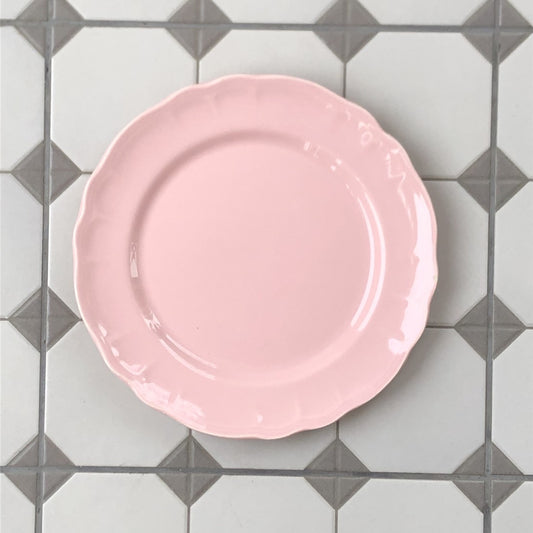 Salins-サラン-ディナープレート-花リム-ピンク-25.5㎝ A