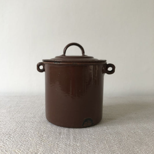 フランスアンティーク ホーロー製キャニスター