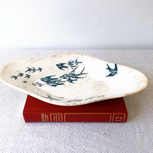 フランス アンティーク つばめnoラヴィエ・オーバル皿 皿 食器 27.5㎝