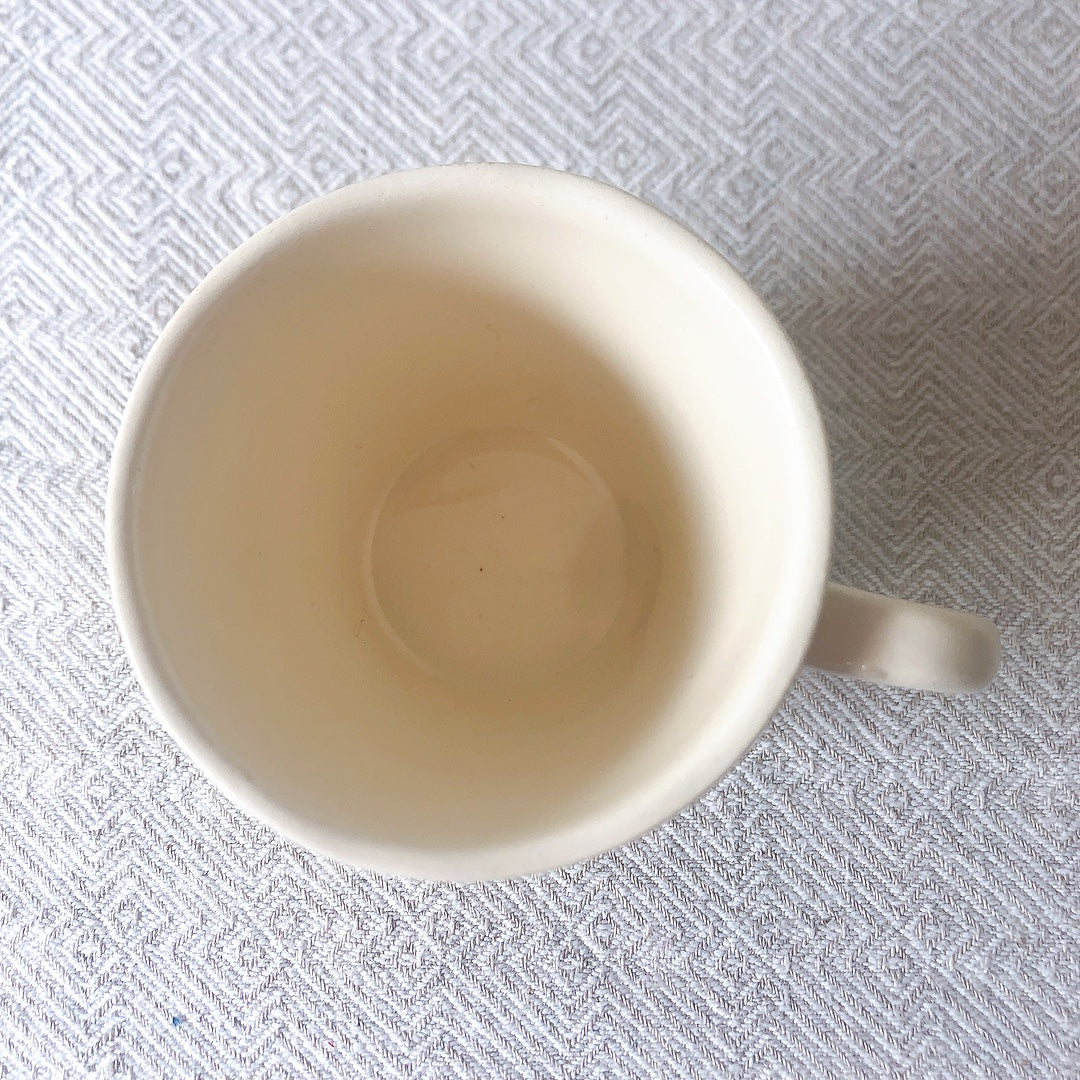 ディゴワンサルグミンヌ Digoin&sarreguemines アグレスト コーヒーカップ&ソーサー2客セット フランスアンティーク食器 フランス蚤の市・ブロカント