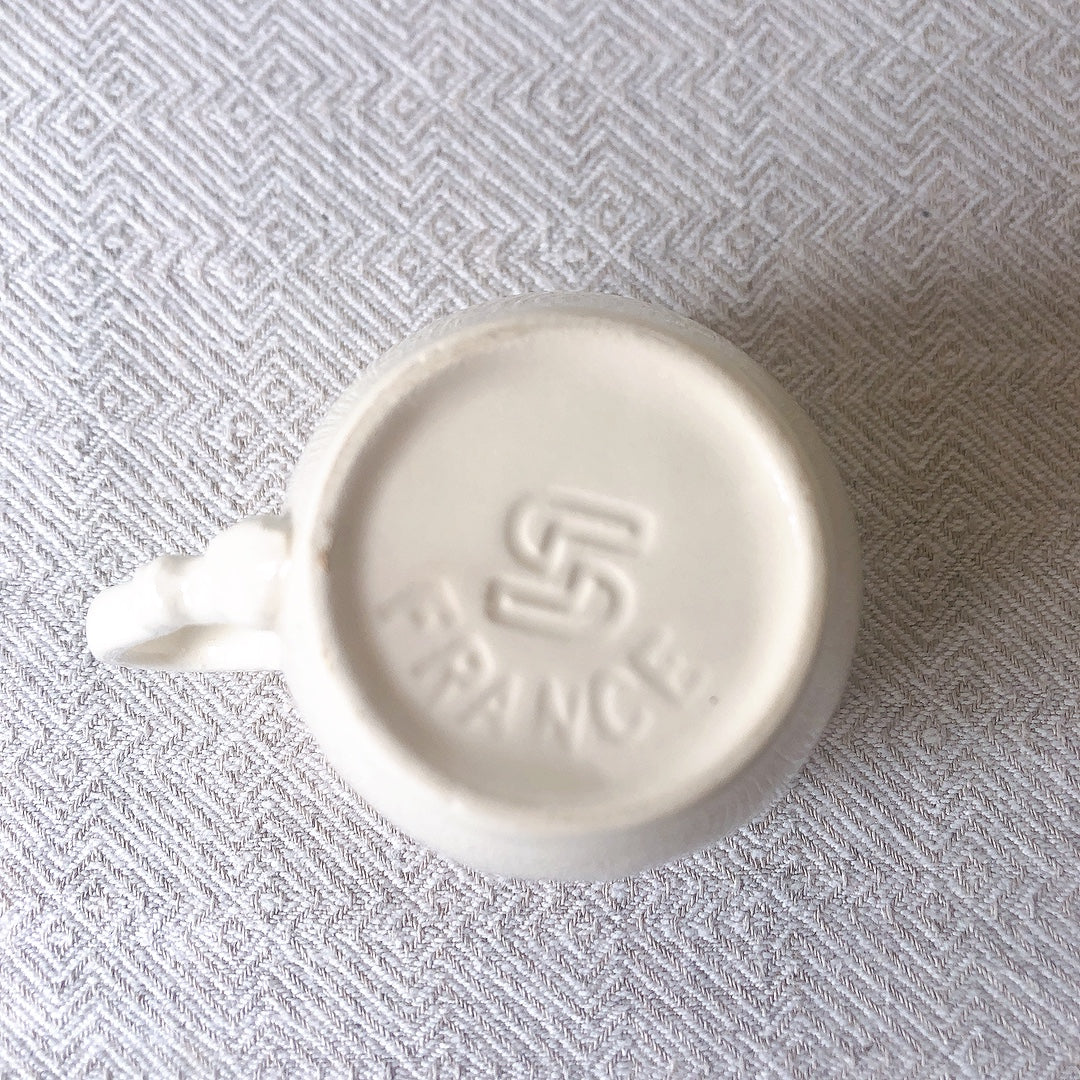ディゴワンサルグミンヌ Digoin&sarreguemines アグレスト コーヒーカップ&ソーサー2客セット フランスアンティーク食器 フランス蚤の市・ブロカント