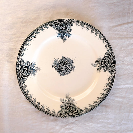 SALINS サラン 『FONTENOY』ディナープレート B フランスアンティーク食器 ブロカント 蚤の市