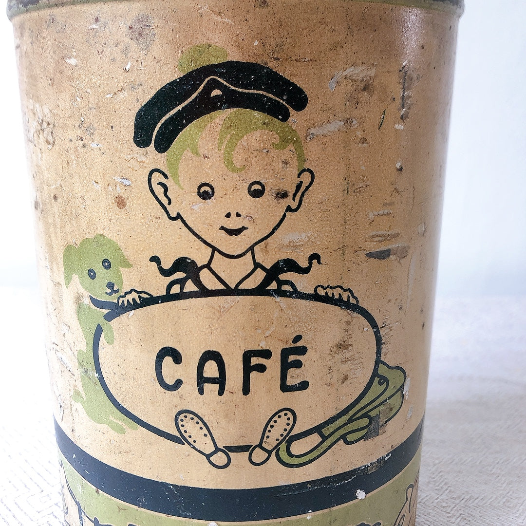 フランスアンティーク ELESCA エレスカ TIN缶 "CHOCOLAT AU LAIT EN POUDRE(ココア)" フランスアンティーク・ヴィンテージ雑貨 ブロカント・蚤の市