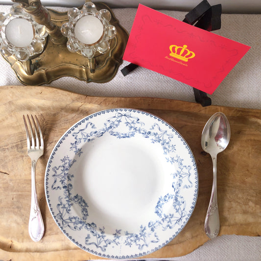 フランスアンティーク U&Cサルグミンヌ sarreguemines スーププレート ”モーツアルト” F フランスアンティーク食器 ブロカント 蚤の市