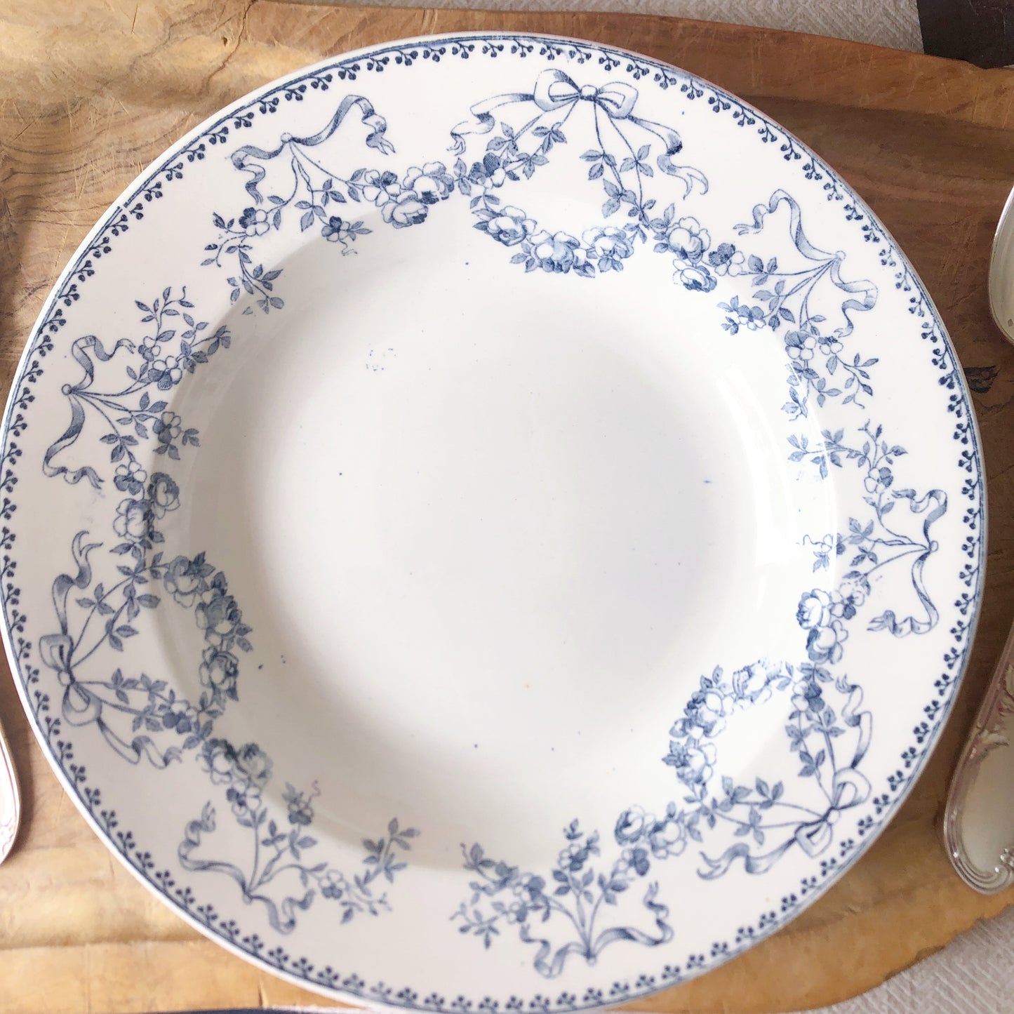 フランスアンティーク U&Cサルグミンヌ sarreguemines スーププレート ”モーツアルト” E フランスアンティーク食器 ブロカント 蚤の市
