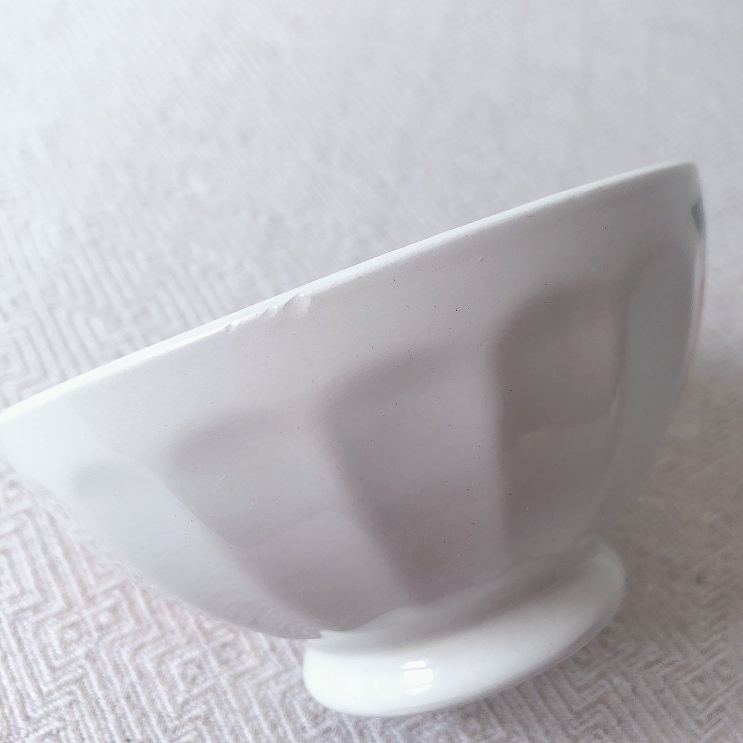 フランス アンティークカフェオレボウル 希少 『りんご』のモチーフ C アンティーク食器 ヴィンテージ食器 ブロカント 蚤の市