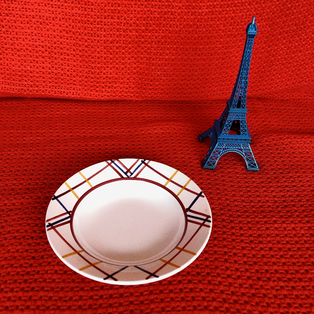 フランス GIEN ジアン 『MALVINA』スーププレート B フランスアンティーク食器 ブロカント 蚤の市