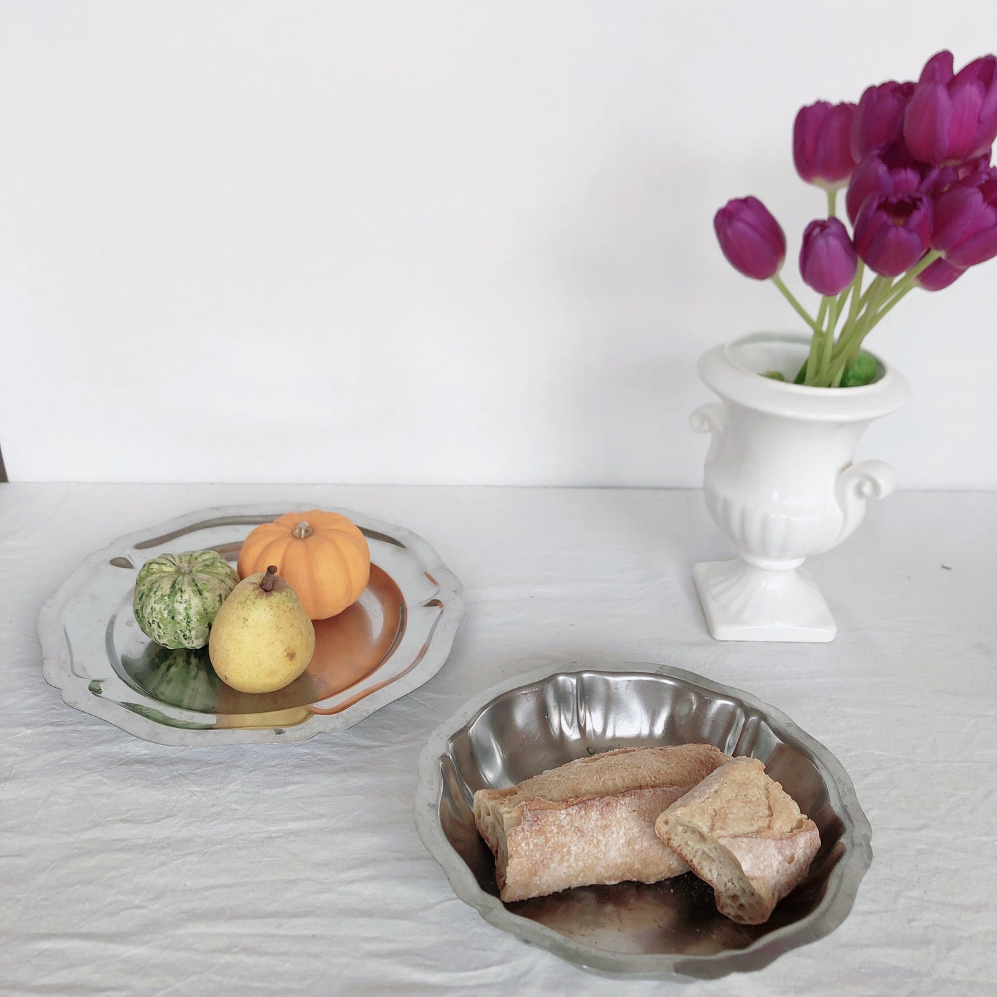 フランスアンティーク 花リムプレート 深皿 フランスアンティーク・ヴィンテージ食器 ブロカント 蚤の市