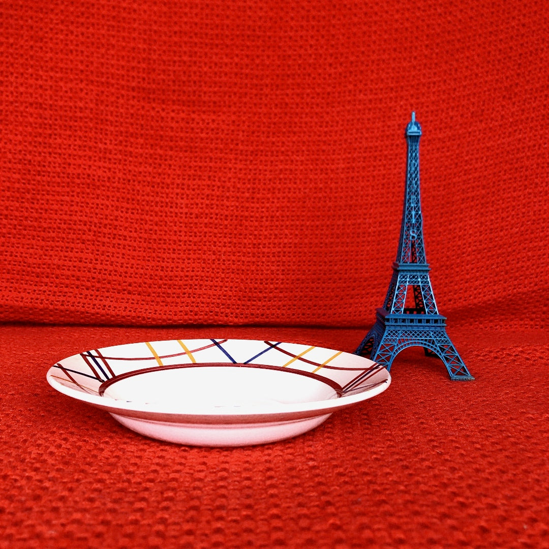 フランス GIEN ジアン 『MALVINA』スーププレート A フランスアンティーク食器 ブロカント 蚤の市