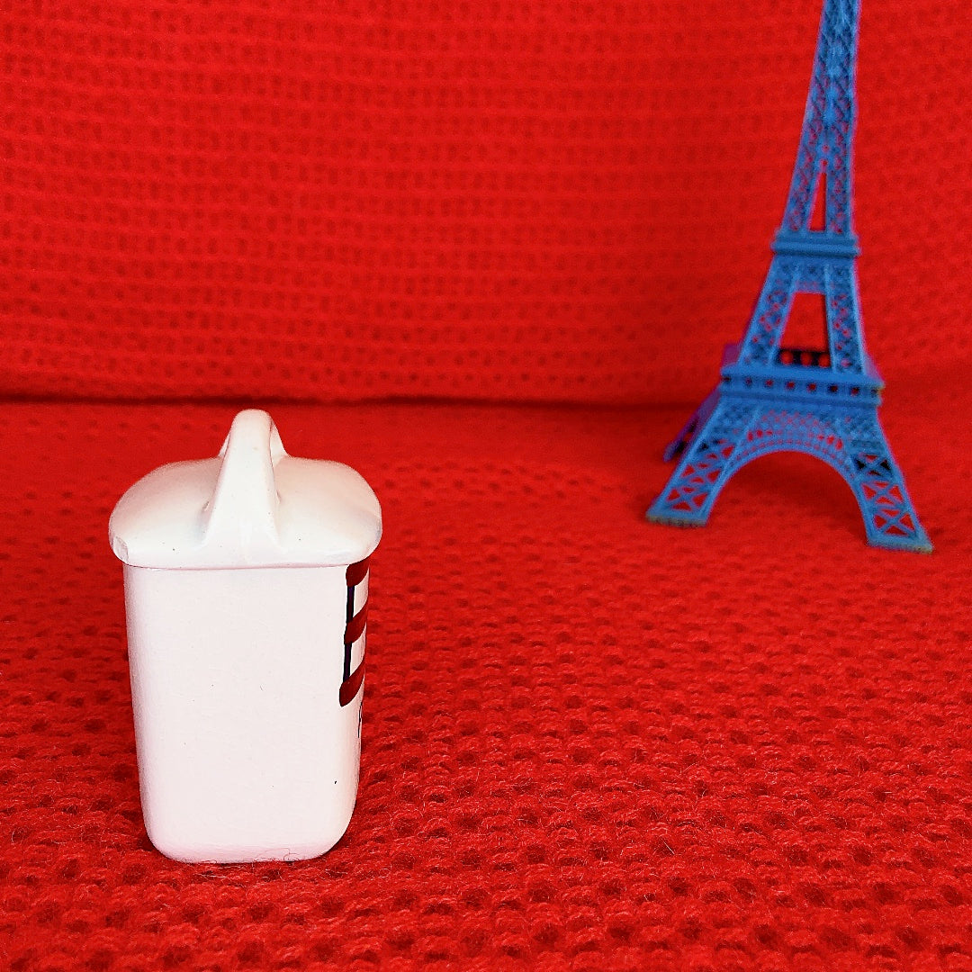 フランスアンティーク HBCM Béarn クレイユエモントロー バスク柄 陶器キャニスター 「ルージュ・マリン」Fフランスアンティーク ブロカント 蚤の市