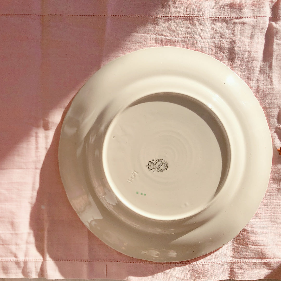 リュネヴィル " Réverbère"シリーズ プレート 平皿 C フランスアンティーク食器 蚤の市 ブロカント