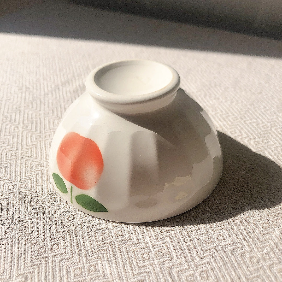 フランス アンティークカフェオレボウル 希少 『りんご』のモチーフ A ブロカント 蚤の市