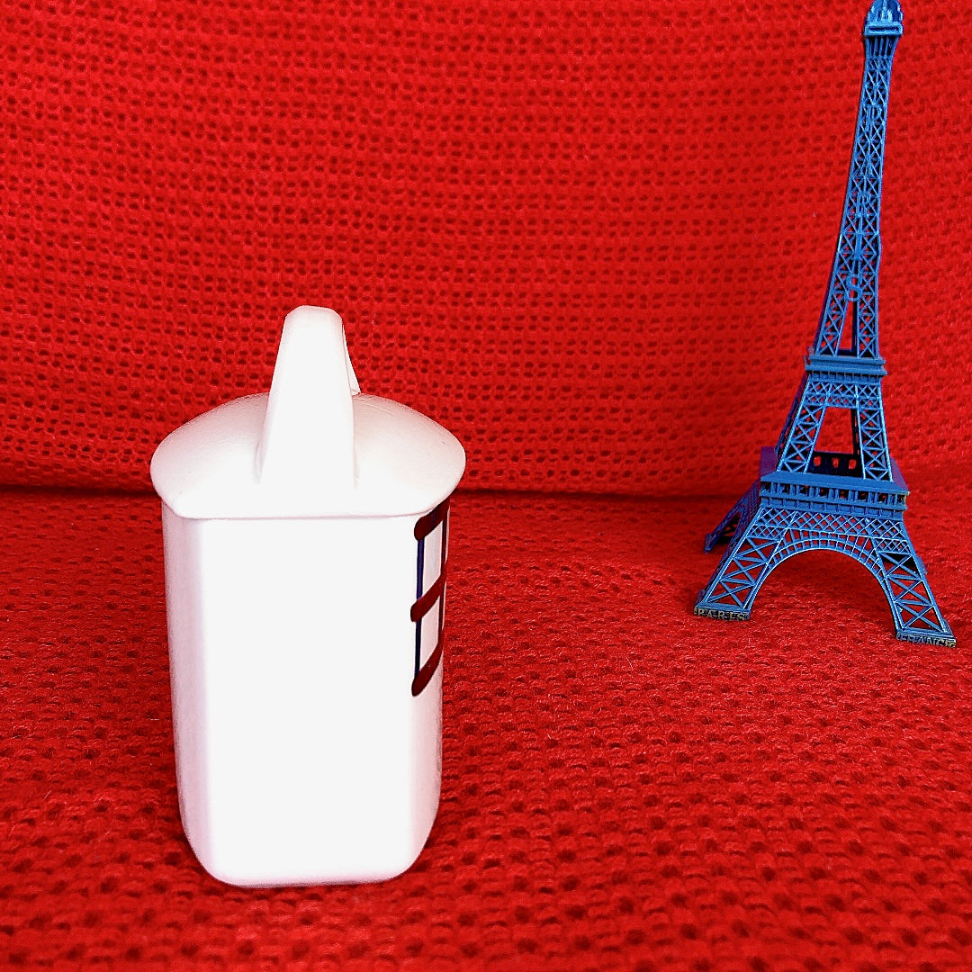 ご予約 フランスアンティーク HBCM Béarn クレイユエモントロー バスク柄 陶器キャニスター 「ルージュ・マリン」D フランスアンティーク ブロカント 蚤の市