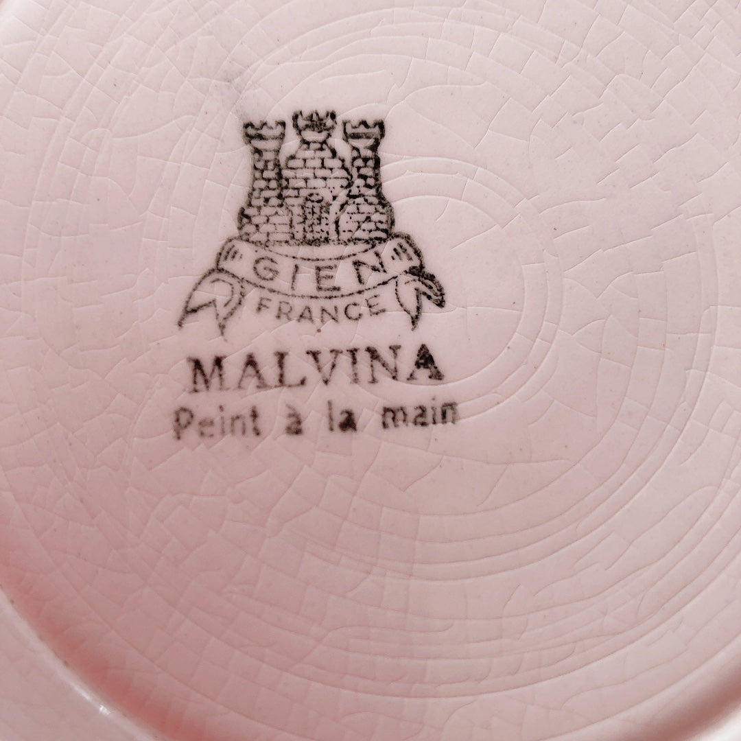 フランス GIEN ジアン 『MALVINA』スーププレート B フランスアンティーク食器 ブロカント 蚤の市