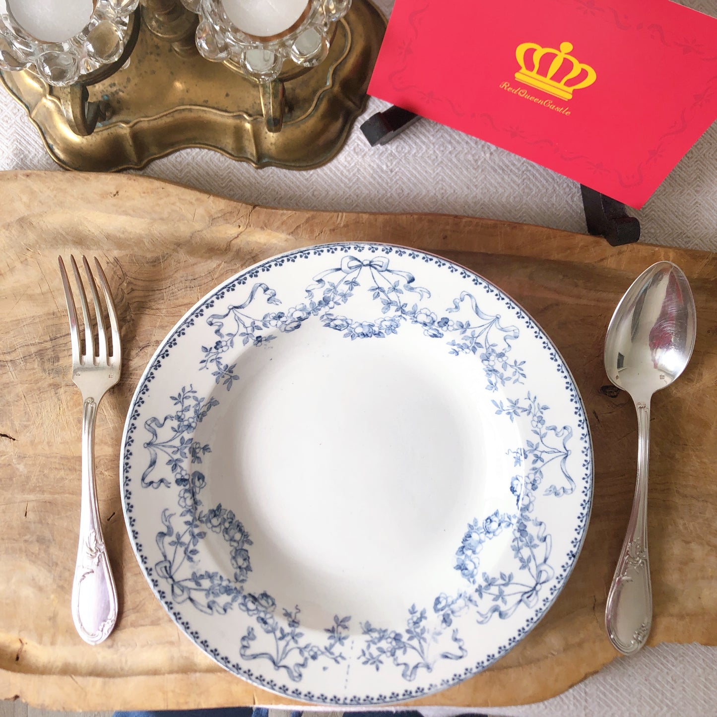 フランスアンティーク U&Cサルグミンヌ sarreguemines スーププレート ”モーツアルト” F フランスアンティーク食器 ブロカント 蚤の市