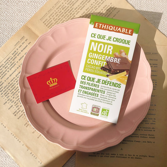 『お試し』チョコレート ショコラノア&生姜のコンフィ オーガニック フェアトレード フランス土産