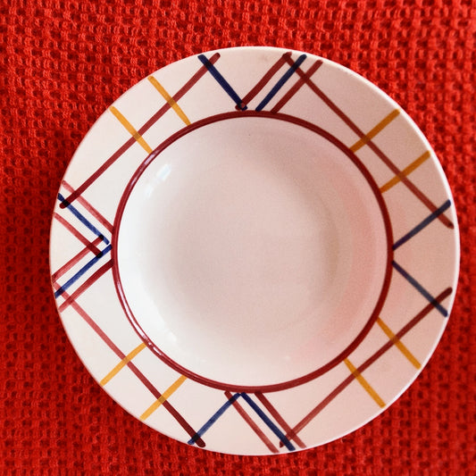 フランス GIEN ジアン 『MALVINA』スーププレート A フランスアンティーク食器 ブロカント 蚤の市