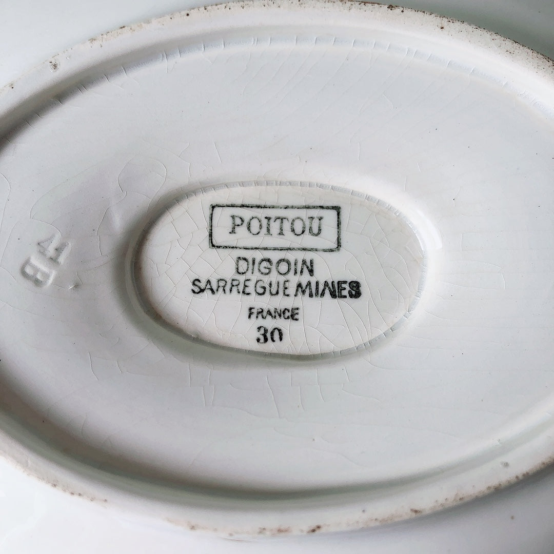 ディゴワンサルグミンヌ Digoin&sarreguemines 『POITOU』ソーシエール フランスアンティーク食器 フランス蚤の市・ブロカント