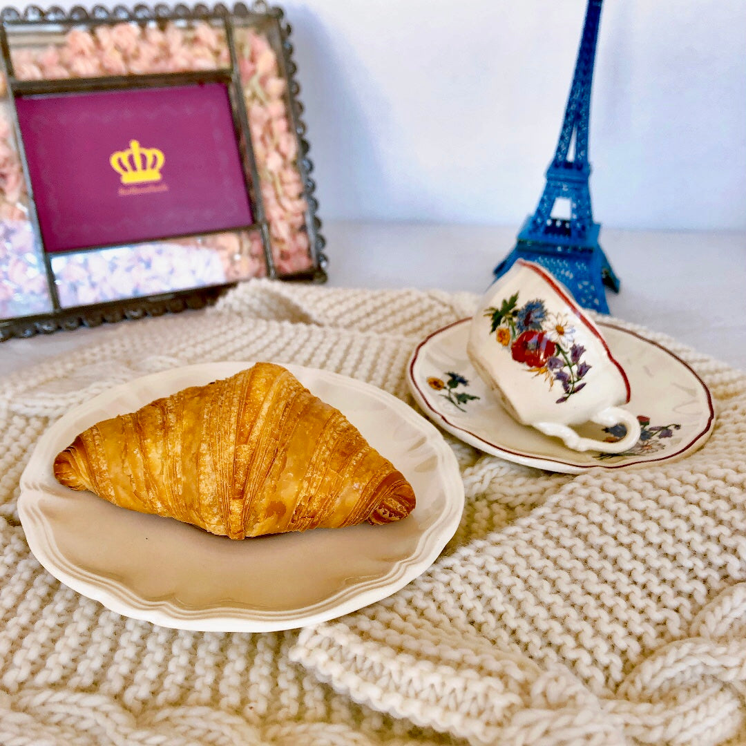 ディゴワンサルグミンヌ 花リム ソーサー・デザートプレート G フランスアンティーク食器 ブロカント 蚤の市