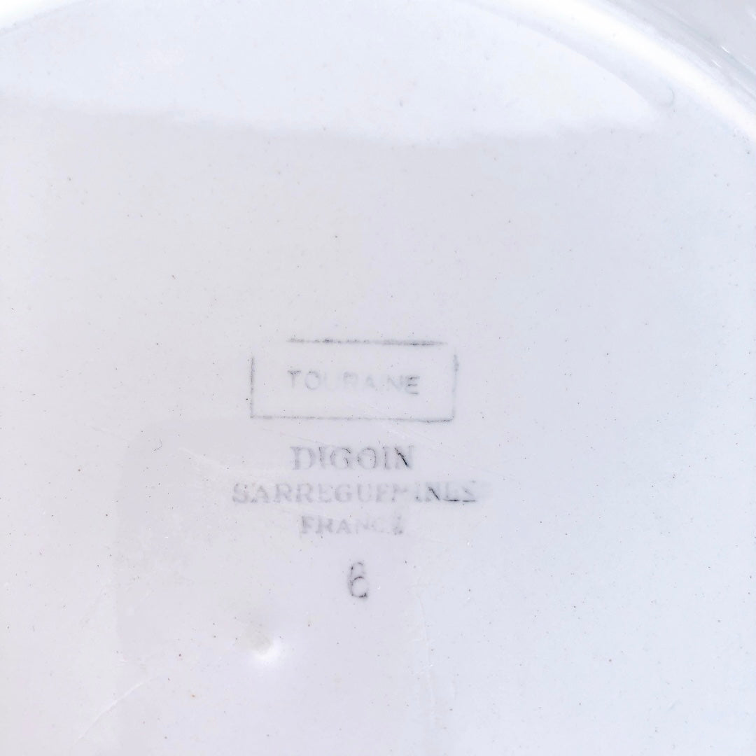 ディゴワンサルグミンヌ Digoin&sarregumines 平皿 ”TOURAINE” トゥーレーヌ フランスアンティーク食器 ブロカント 蚤の市