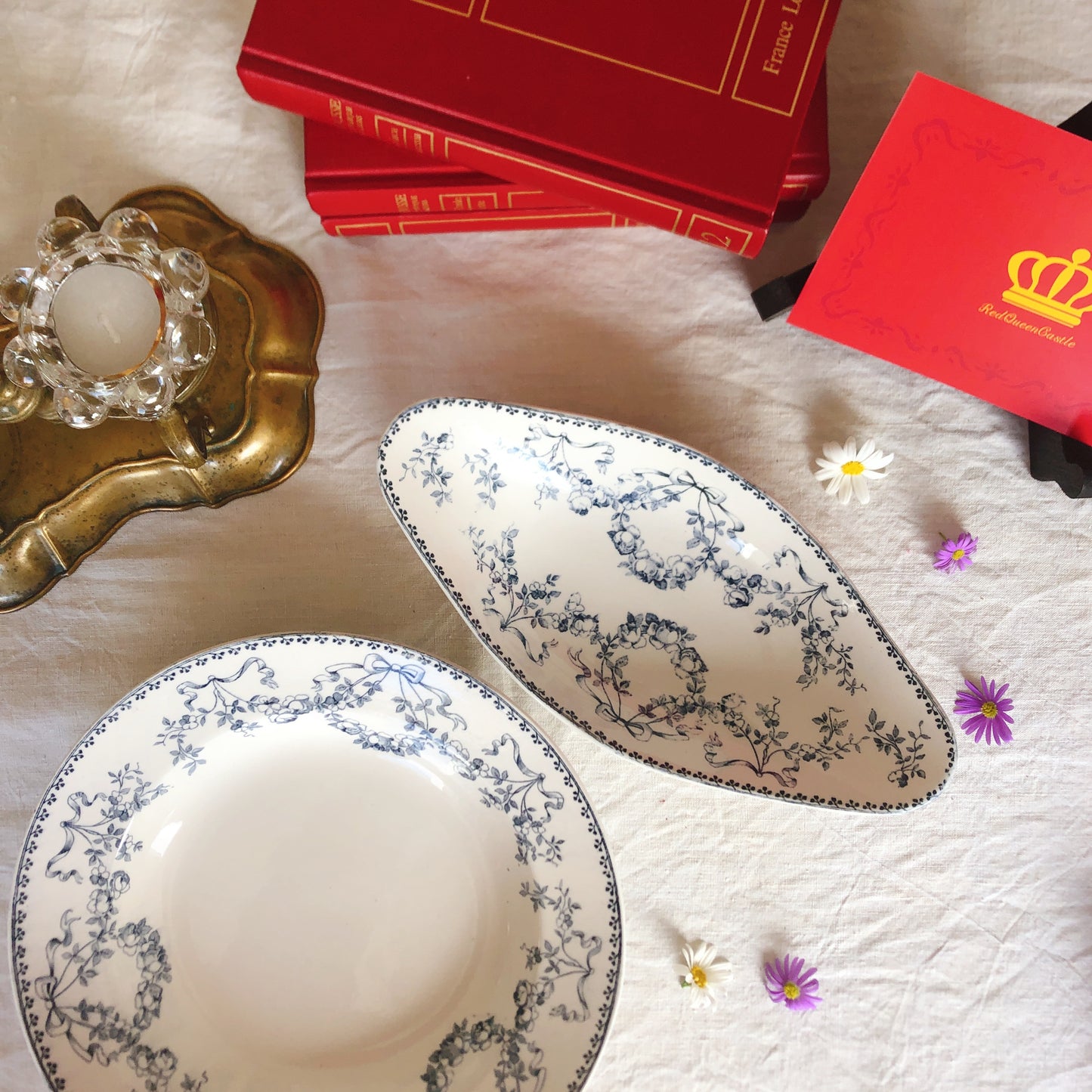 フランスアンティーク U&Cサルグミンヌ sarreguemines スーププレート ”モーツァルト” E フランスアンティーク食器 ブロカント 蚤の市