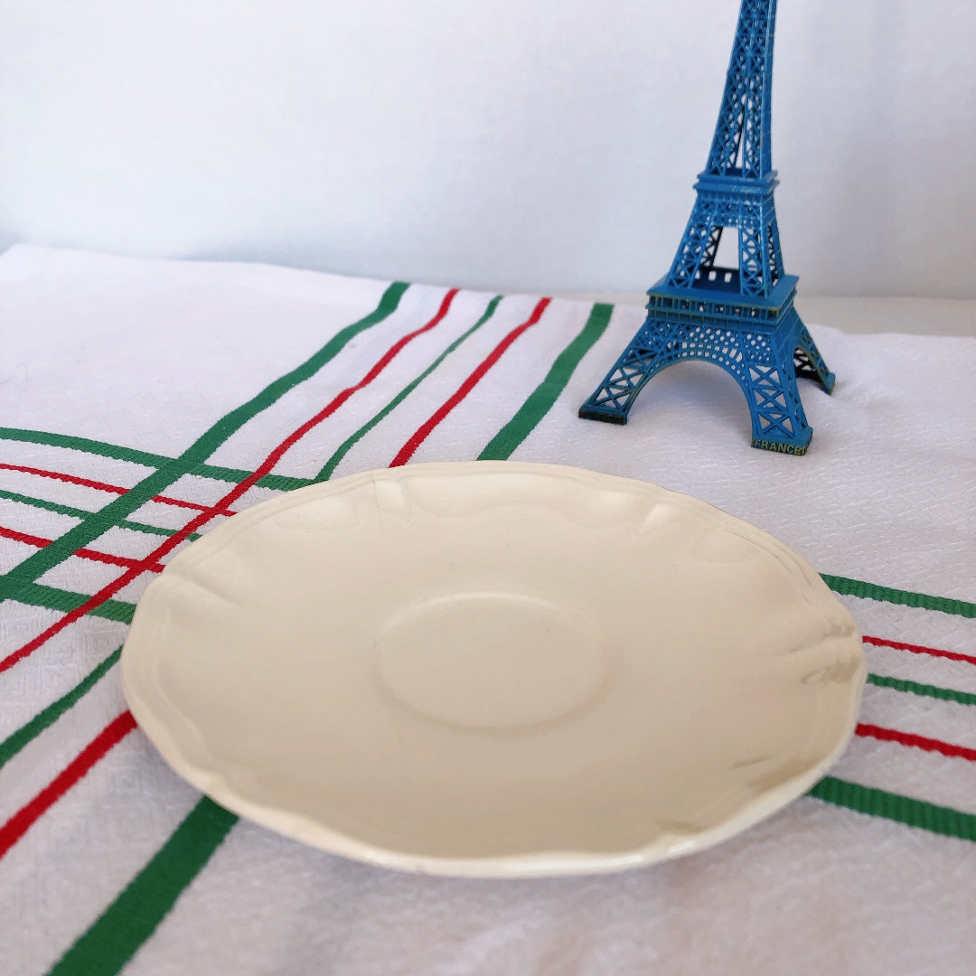 ディゴワンサルグミンヌ 花リム ソーサー・デザートプレート J フランスアンティーク食器 ブロカント 蚤の市