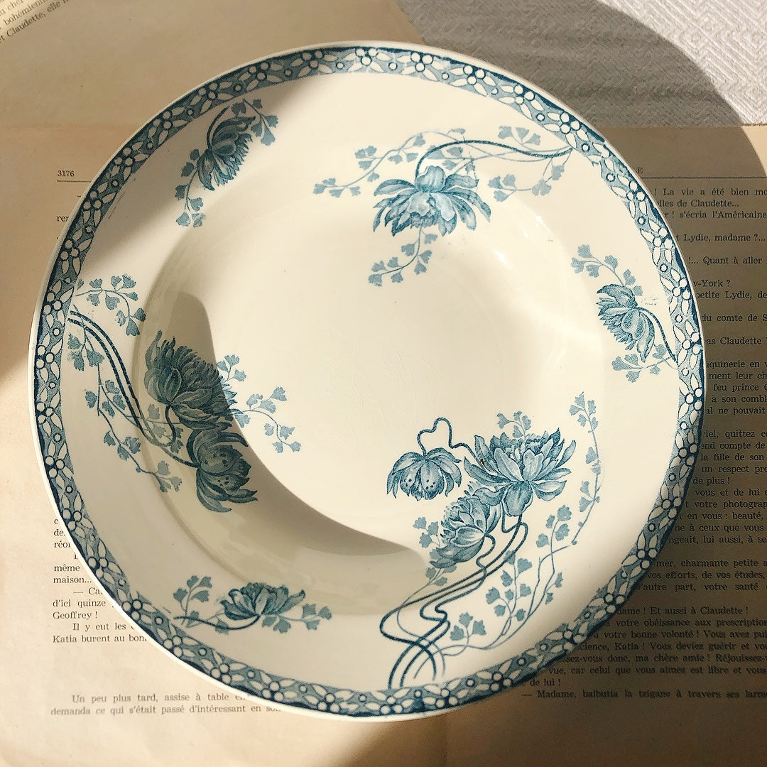 フランスアンティーク U&Cサルグミンヌ 深皿 ”ROYAT” ロワイヤ A フランスアンティーク食器 ブロカント 蚤の市
