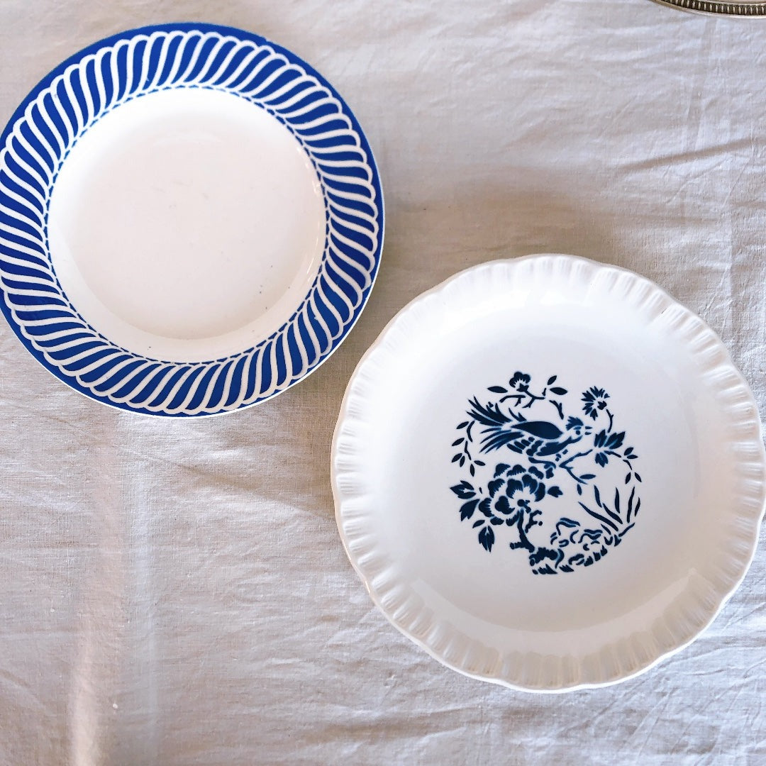 ディゴワンサルグミンヌ Digoin&sarregumines 平皿 ”TOURAINE” トゥーレーヌ フランスアンティーク食器 ブロカント 蚤の市